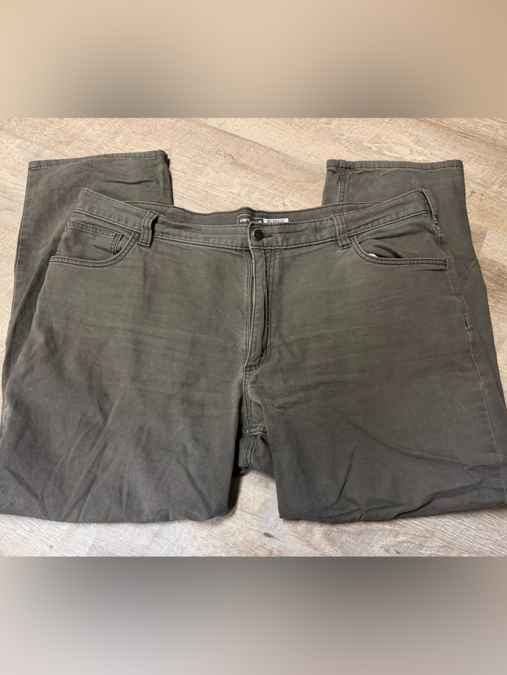 Carhartt Men's Carpenter / Dungaree Pants in Olive Brown